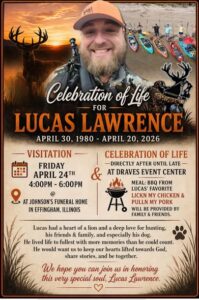 Lucas Lee Lawrence Altamont, Illinois Death, Obituary